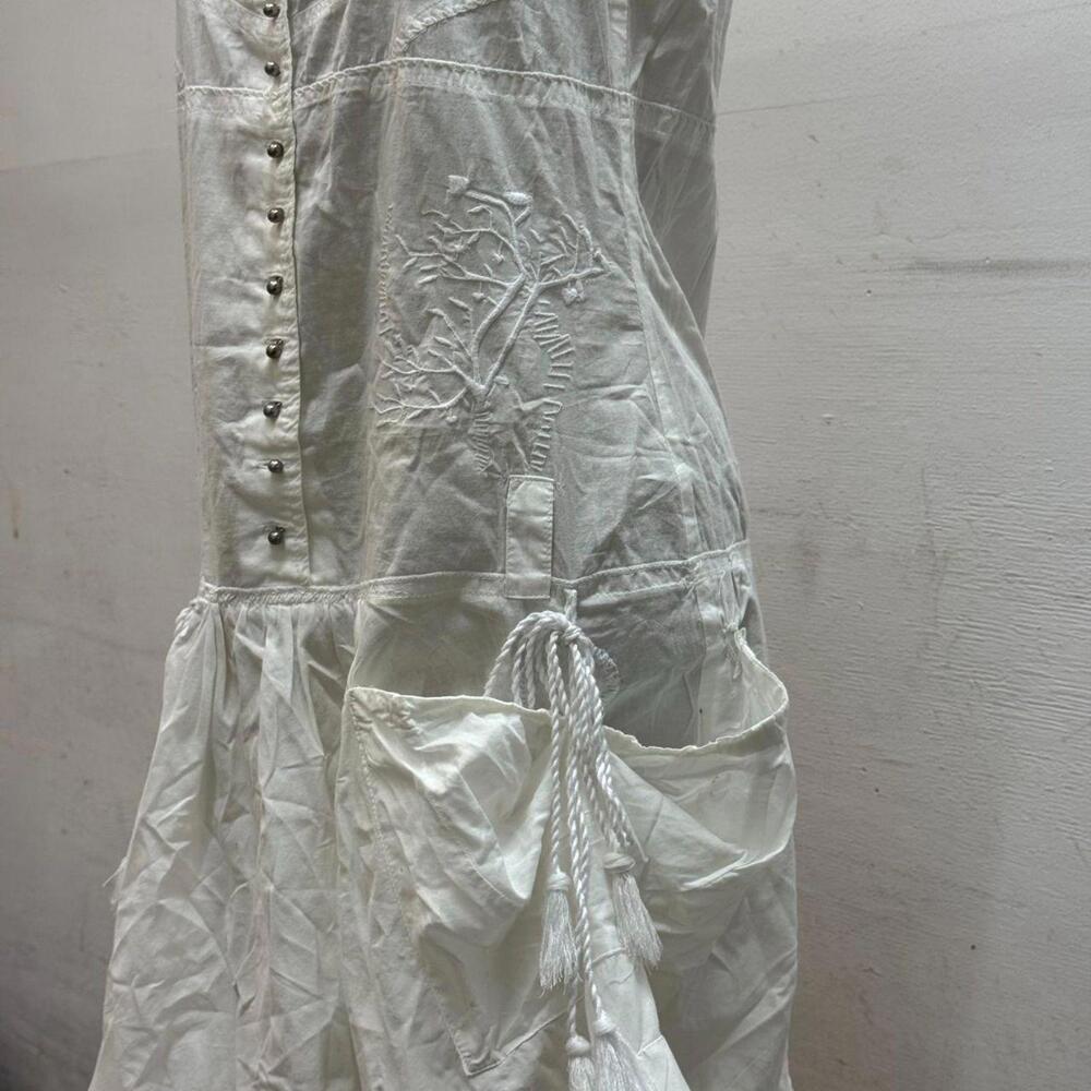 Vintage La Mode Est à Vous White Cotton Parachute Dress - Picture 4 of 8